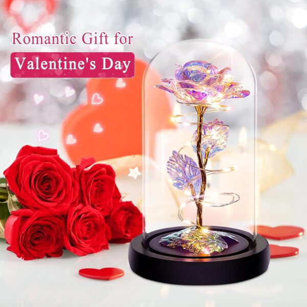 Birthday Gifts for Women,Valentines Gifts for Her,Womens Valentines Glass Rose Gifts for Mom - Image 2