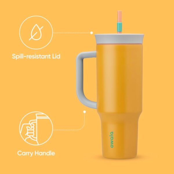 Owala Stainless Steel Triple Layer Insulated Travel Tumbler with Spill Resistant Lid, - Image 3