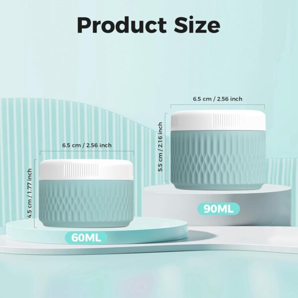 Travel Containers for Toiletries, Silicone Cream Jars BPA Free, TSA Approved 1.3oz Travel Size Containers - Image 3