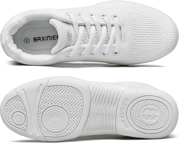 Girls White Cheerleading Shoes Breathable Youth Cheer Competition Sneakers Athletic Training - Image 2