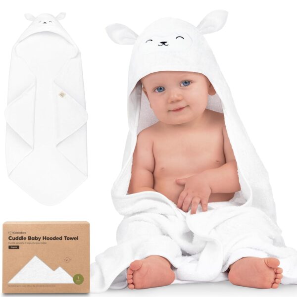 KeaBabies Hooded Baby Towel for Newborn - Viscose Derived from Bamboo Large Baby Bath Towels with Hood for Boys
