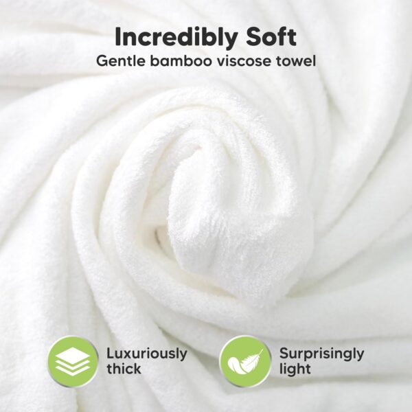 KeaBabies Hooded Baby Towel for Newborn - Viscose Derived from Bamboo Large Baby Bath Towels with Hood for Boys - Image 3
