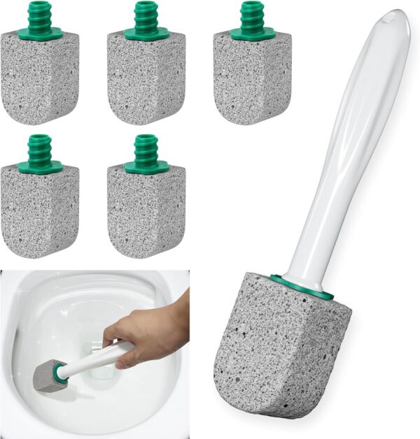 Pumice Stone Toilet Bowl Cleaner,Bathroom Cleaner Brush Toilet Wand Refills