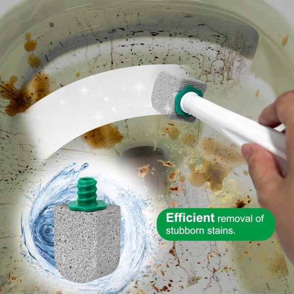 Pumice Stone Toilet Bowl Cleaner,Bathroom Cleaner Brush Toilet Wand Refills - Image 3