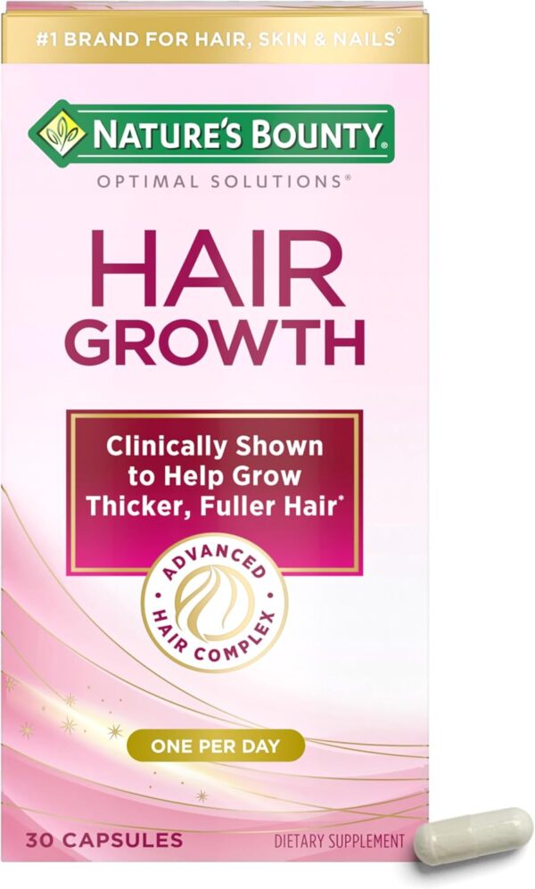 Nature's Bounty Optimal Solutions Hair Growth Supplement with Biotin