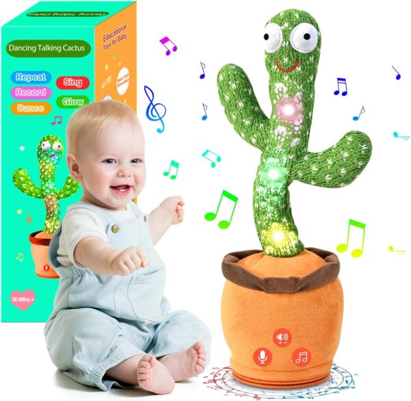 Dancing Talking Cactus Toy for Baby Toddler, Boys Girls Gifts Singing