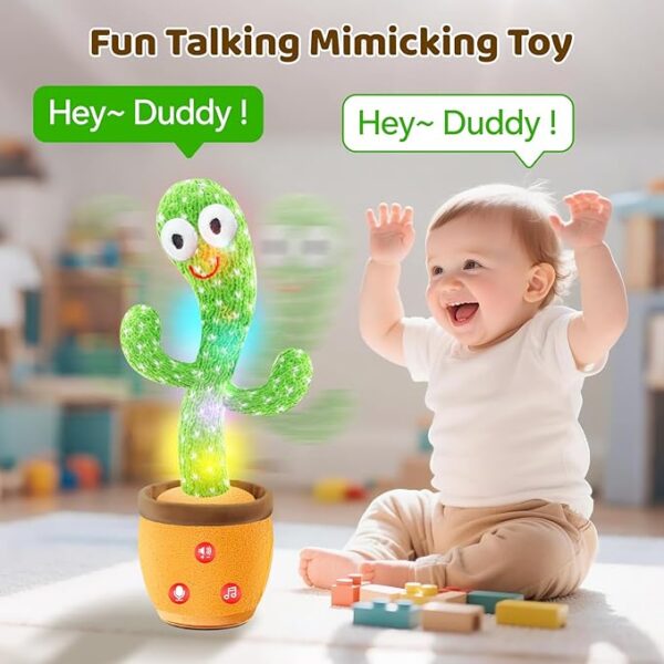Dancing Talking Cactus Toy for Baby Toddler, Boys Girls Gifts Singing - Image 3