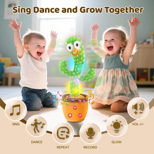 Dancing Talking Cactus Toy for Baby Toddler, Boys Girls Gifts Singing - Image 2