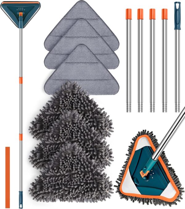 Wall Cleaner Mop with Long Handle, 360° Rotatable Wall Mop, 85“