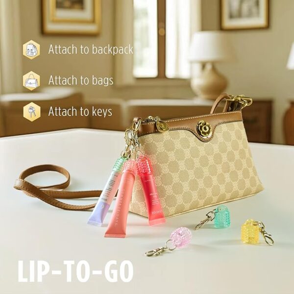 Lip Balm Keychain Cap for Laneige, Summer Friday and Glossier, Lip Balm Holder - Image 4