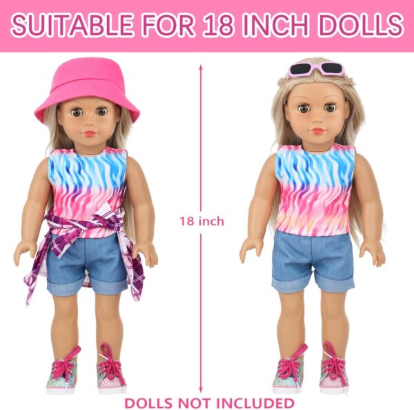 American 18 Inch Doll Skateboard Accessories and Clothes Set for 18" Dolls - Image 3