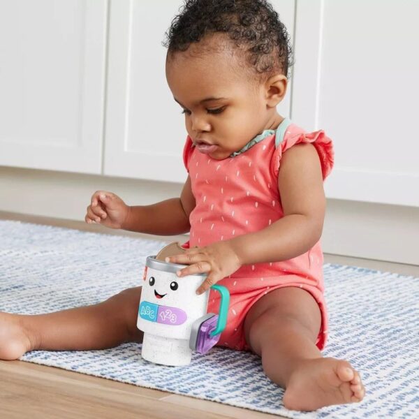 Fisher-Price Baby & Toddler Toy Laugh & Learn Wake Up & Learn Coffee Mug - Image 2