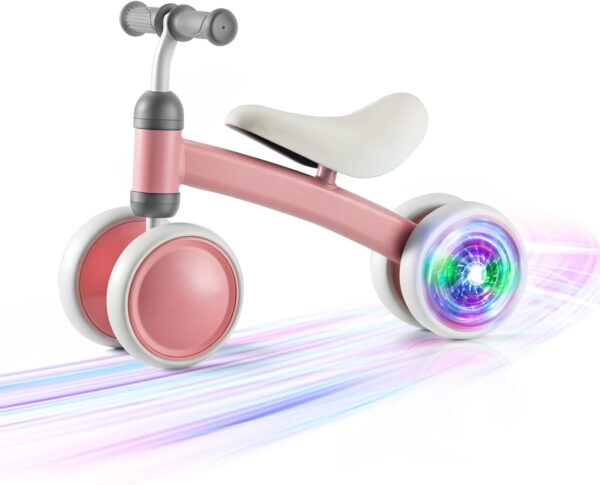 Colorful Lighting Baby Balance Bike, 1st Birthday Girl Gifts