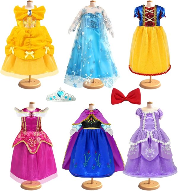 18 inch Doll Clothes Accessories - 6Pcs Different Princess Costume Dress（NO Doll） - Image 3