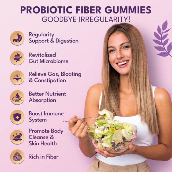 Fiber Gummies for Adults - Sugar Free Fiber Supplement 7g All in 1 - Image 3