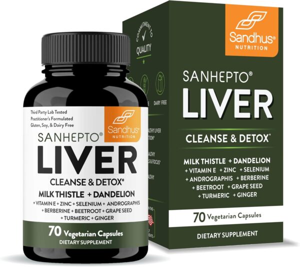 Sandhu's Liver Cleanse Detox & Repair Support | 70 Capsules (Pack of 1) |