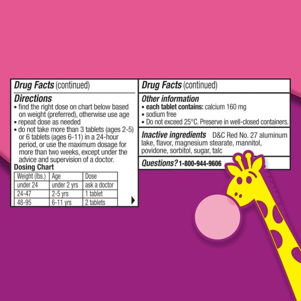 Pepto Kid's Chewable Tablets for Heartburn, Acid Indigestion, Sour Stomach - Image 4