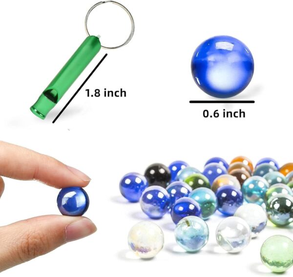 POPLAY 50 PCS Beautiful Player Marbles Bulk for Marble Games, Multiple Colors - Image 3