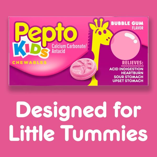 Pepto Kid's Chewable Tablets for Heartburn, Acid Indigestion, Sour Stomach - Image 3