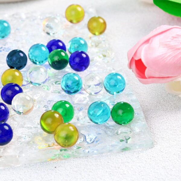 POPLAY 50 PCS Beautiful Player Marbles Bulk for Marble Games, Multiple Colors - Image 2